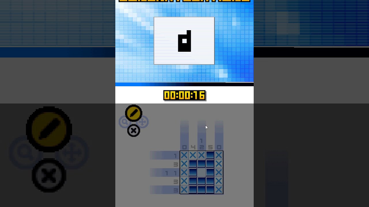 Picross gameplay on DS