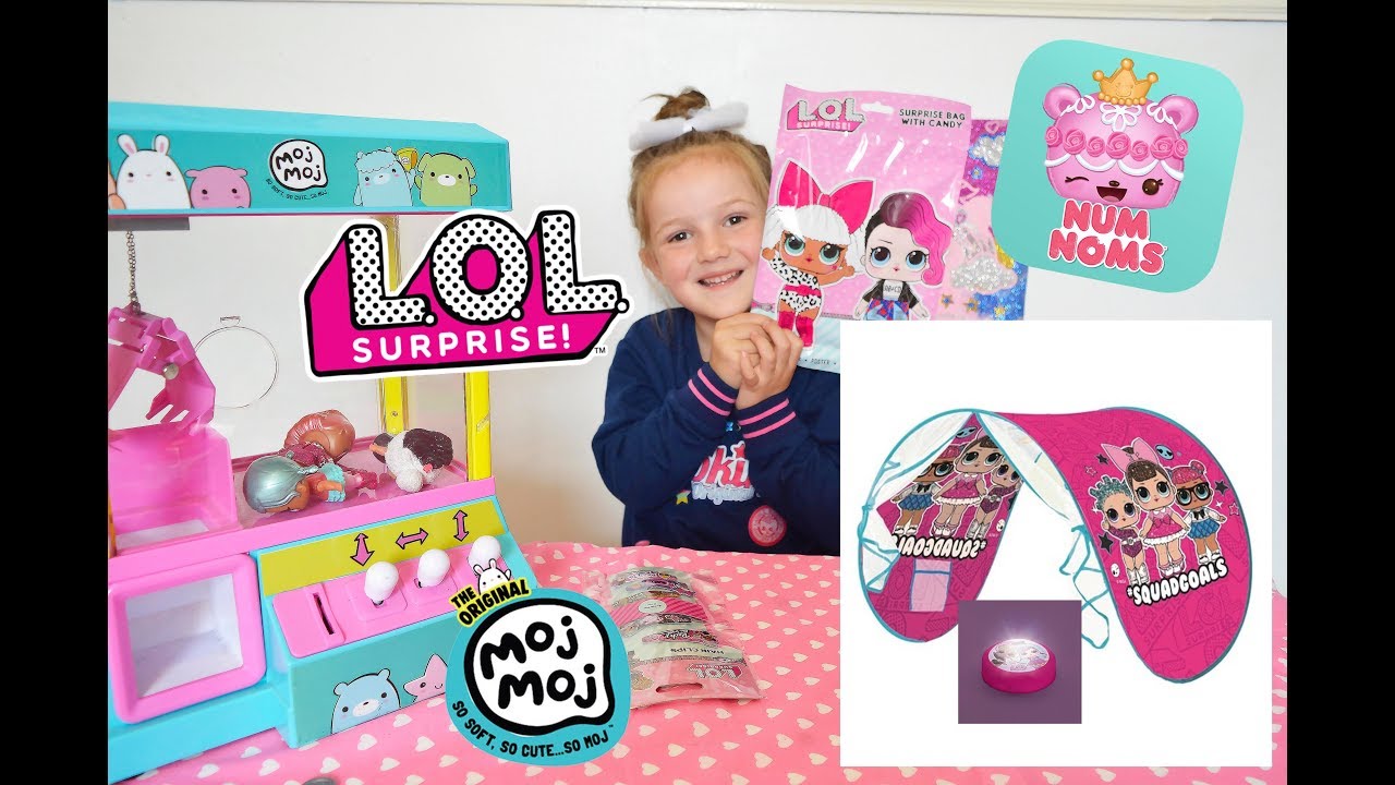 LOL bed tent, surprises, moj moj claw machine, num noms | unboxing