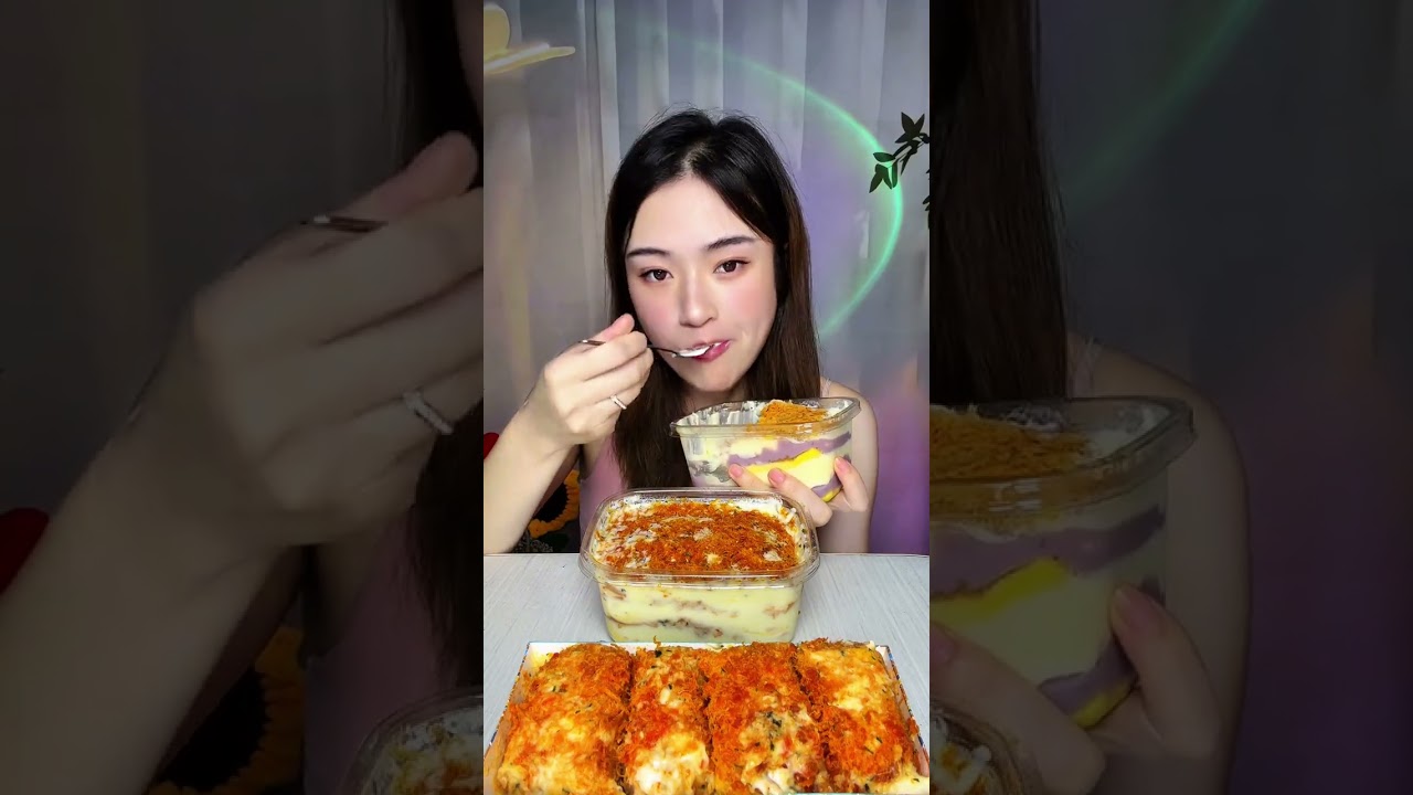 ASMR Mukbang ,Creamy Cake Dessert chocolate cake dessert recipes XiaoYeMukbang #cake #asmr #eating