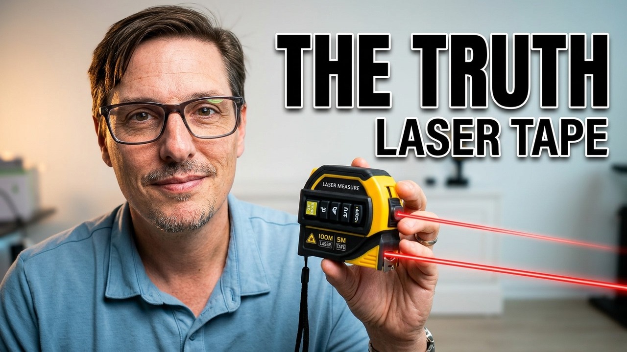STONEBROOK 4-in-1 Laser Tape Measure, High-Precision Digital Distance Meter with Cross-Line Laser