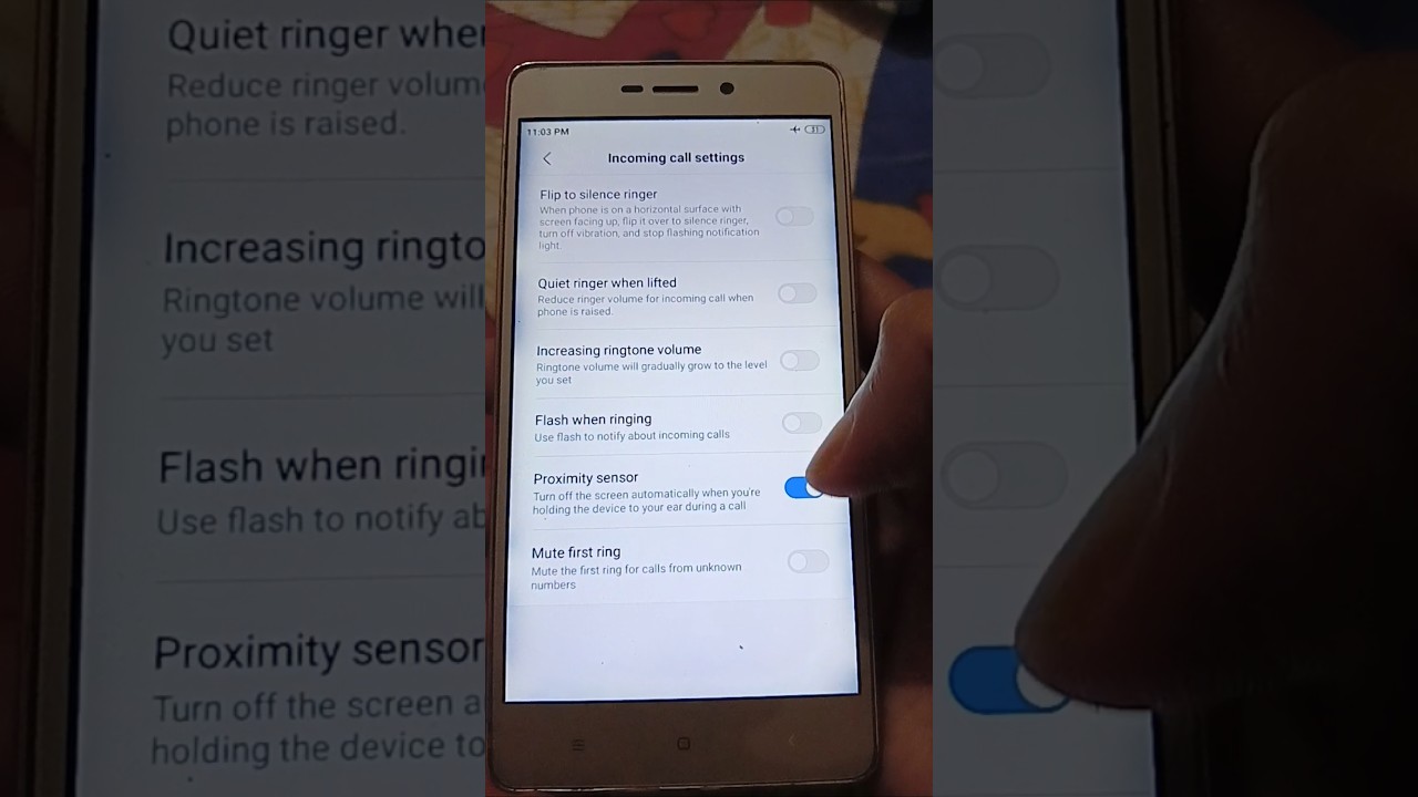Turn off Proximity Sensor on Redmi Mobile