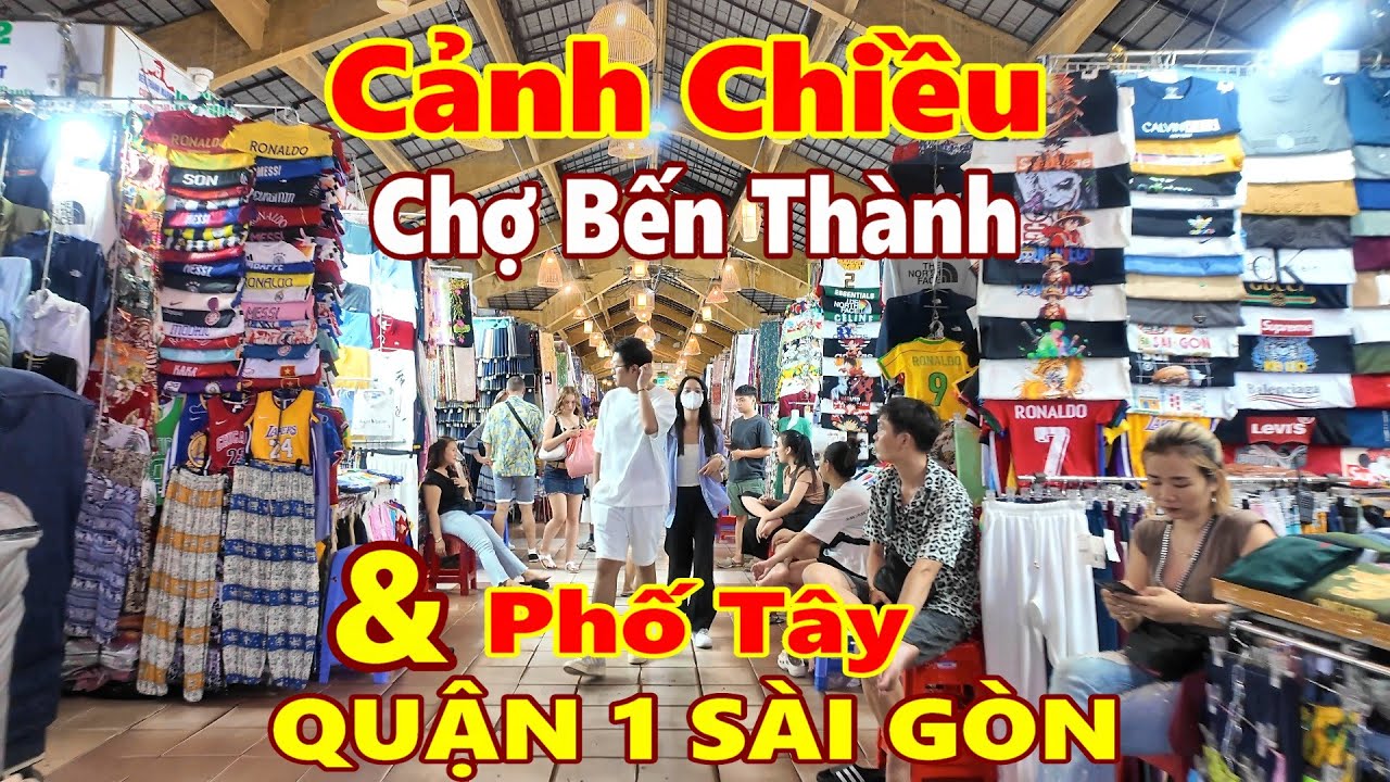 ĐÔNG QUÁ! Cảnh Ăn Uống Chợ Bến Thành và Phố Tây Bùi Viện Quận 1 Sài Gòn