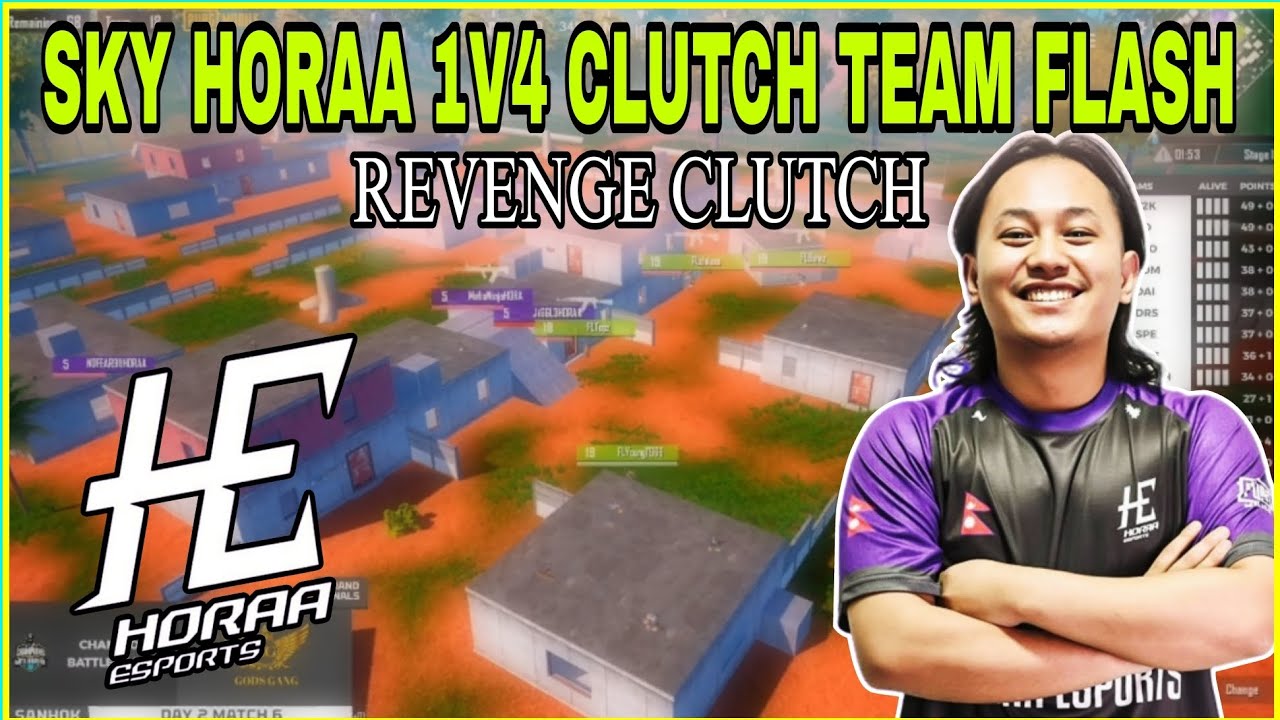 SKY Horaa 1v4 Clutch Against Team Flash (TF) | Sky Revenge Clutch | Clash with kvn