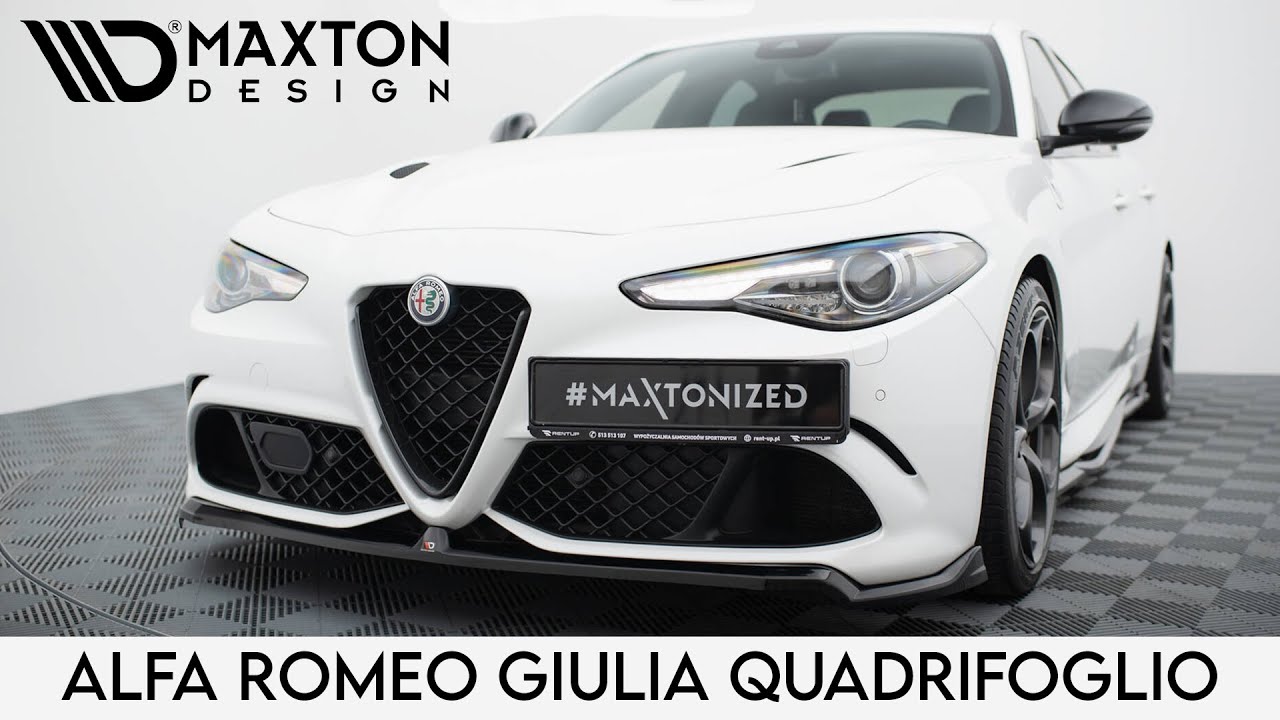 Alfa Romeo Giulia Quadrifoglio (since 2016) | Maxton Design Splitter Set | Presentation #356