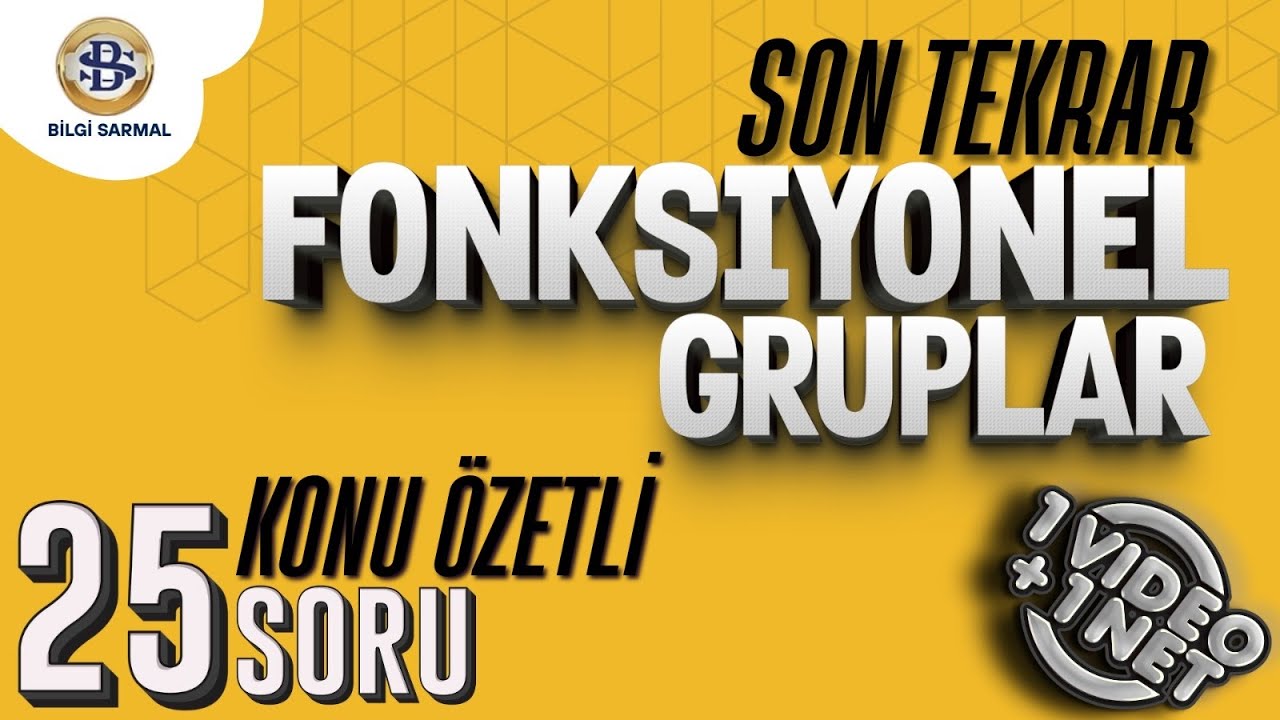 AYT Kimya Full Tekrar Tek Video l Fonksiyonel Gruplar 2025