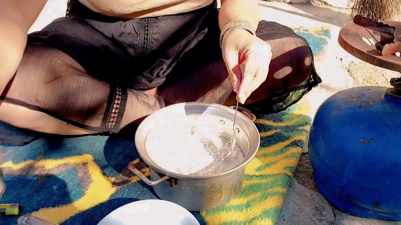 Rural Life Iran:Cooking Traditional Kachi  With Local Ingredients