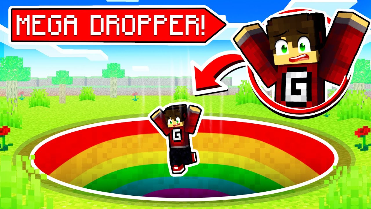 GUIHH caiu em UM MEGA THE DROPPER ARCO-IRIS no Minecraft