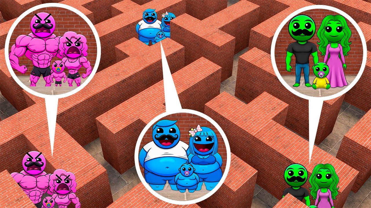 LOBOTOMY DASH FAMILY GOT LOST IN A MAZE In Garry's Mod!
