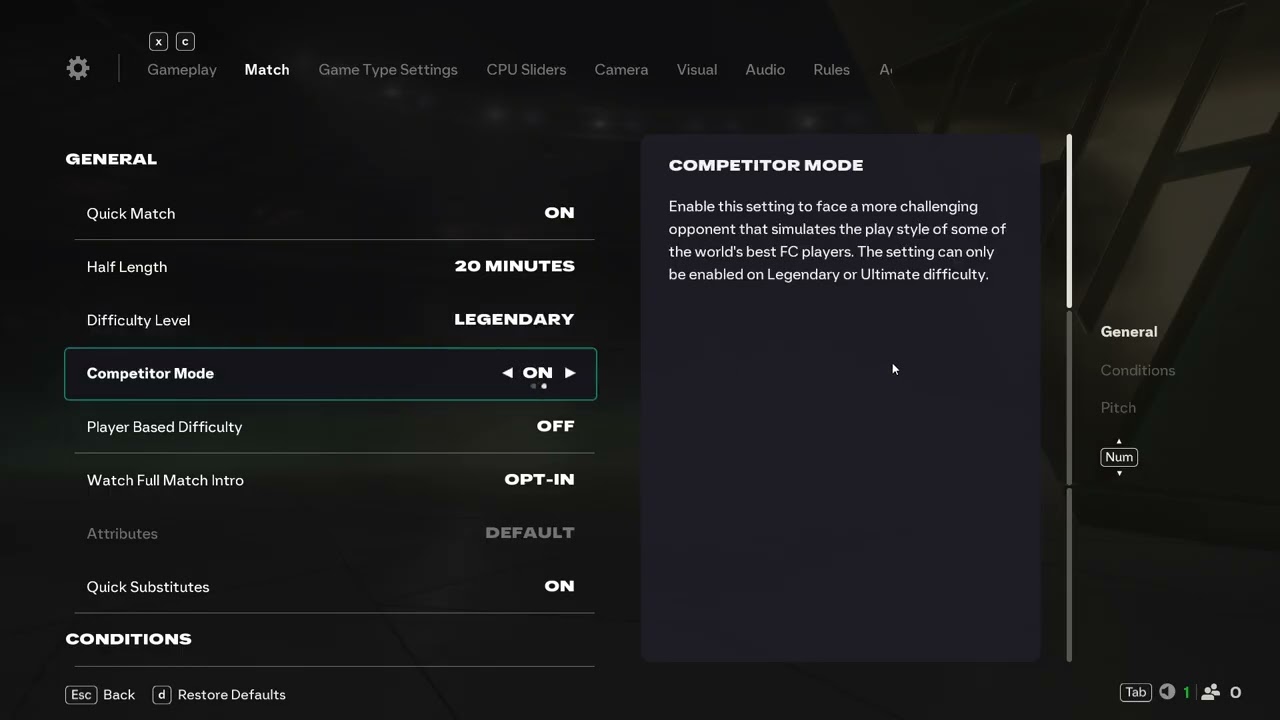EA FC26 - Activate Competitor Mode