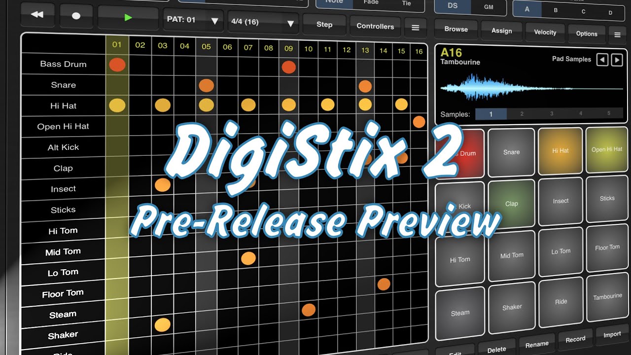 DigiStix 2 - AUv3 Drum Machine Preview