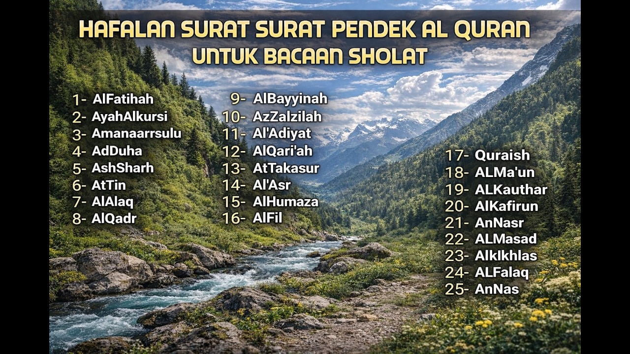 🔴 LIVE Hafalan Surat Pendek Al Quran Untuk Bacaan Sholat
