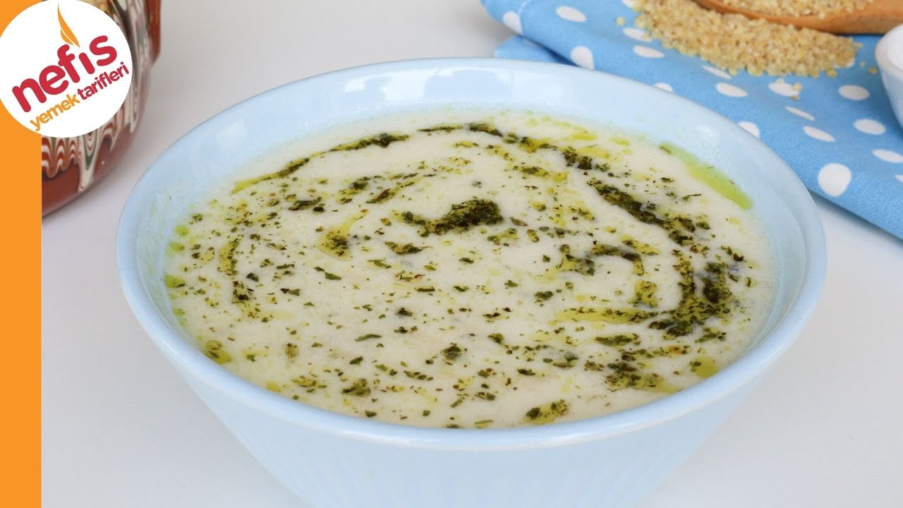 Классический турецкий йогуртовый суп с булгуром и мятой