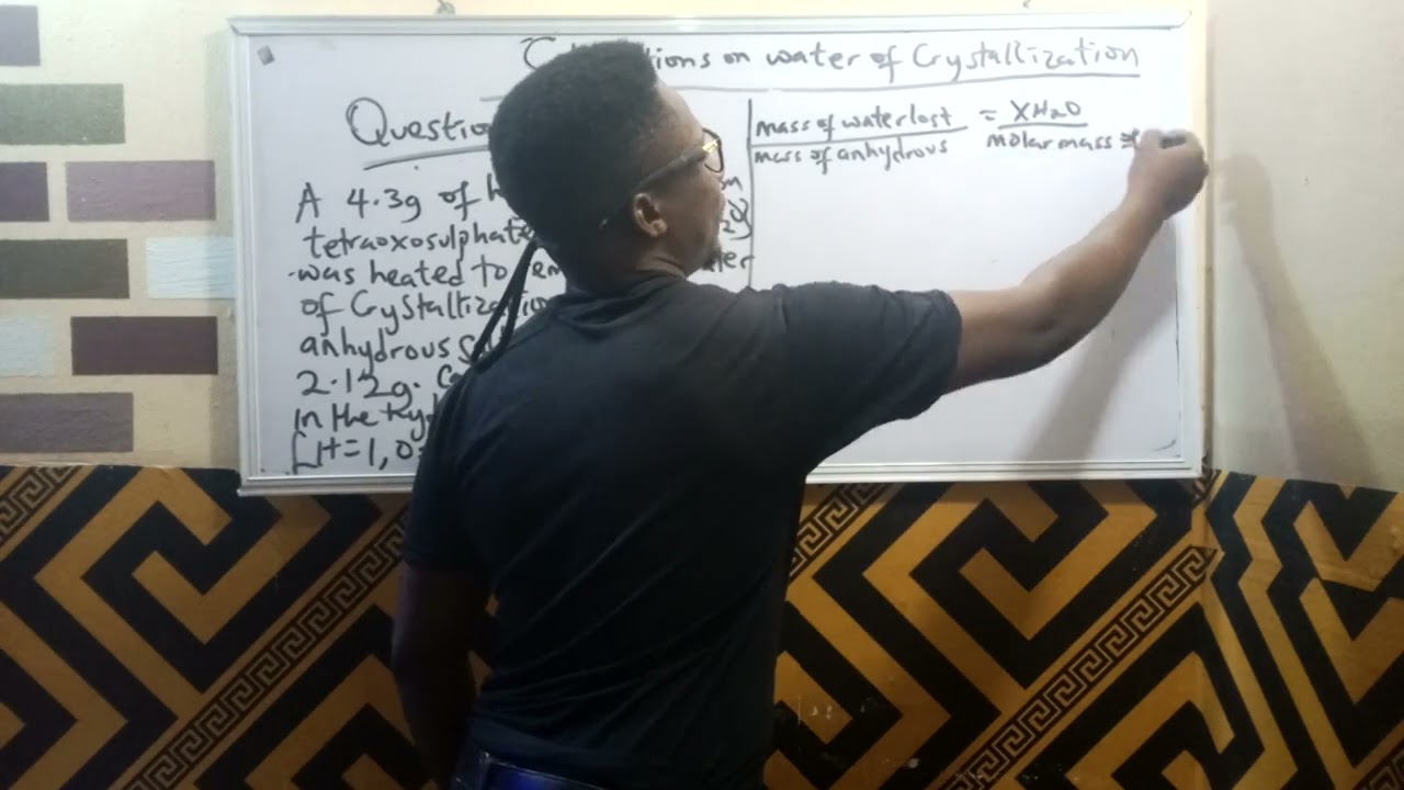 Calculations on water of Crystallization 2