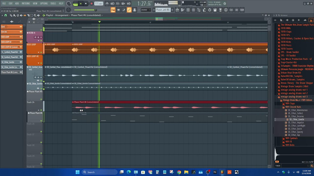 Making some tunes.