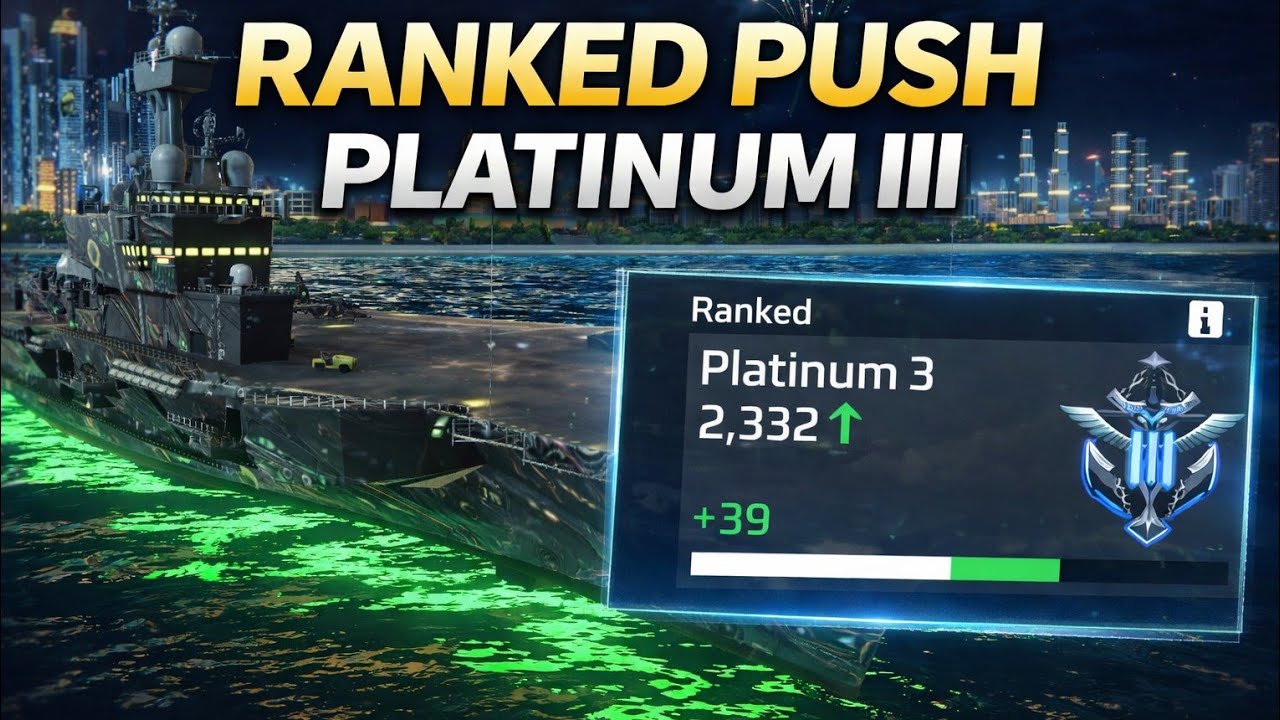 Ranked Push Platinum III 🔥😬👹 Modern Warships Charles De Gaulle 🔥