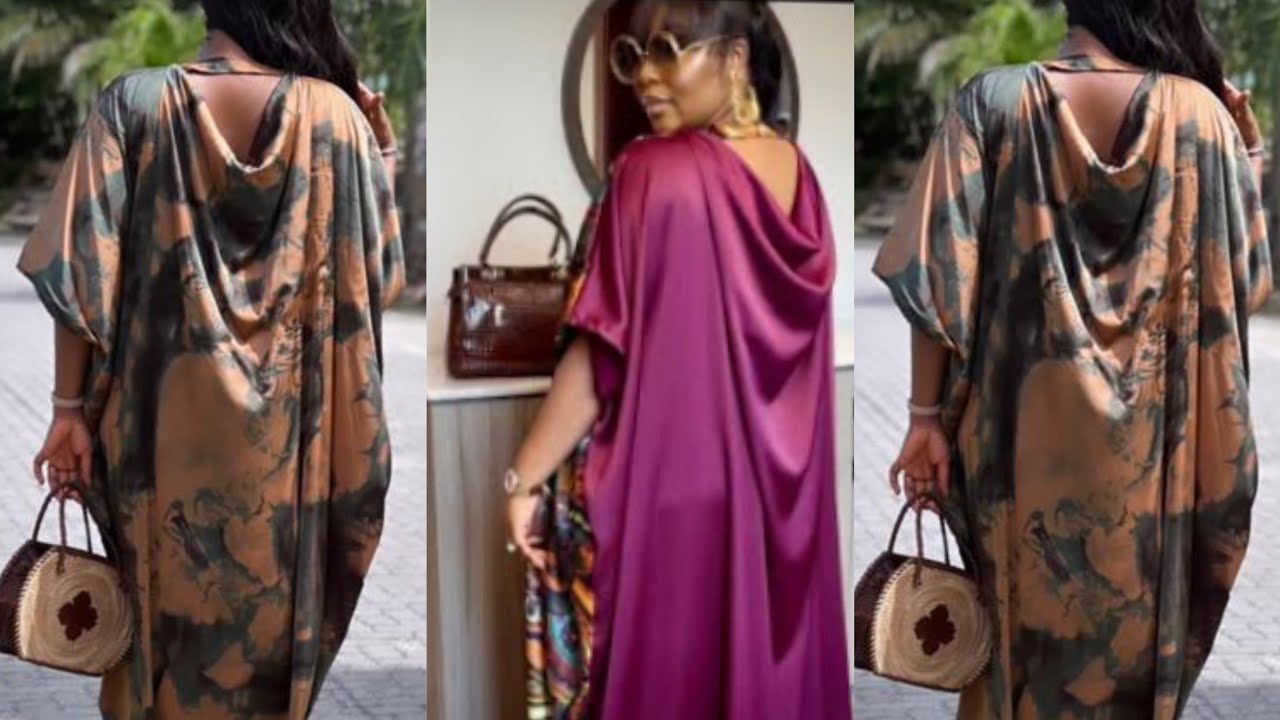 how to cut and sew Bubu gown with Cowl neck #youtube #howto #viral #shortvideo #youtubeforyoupage