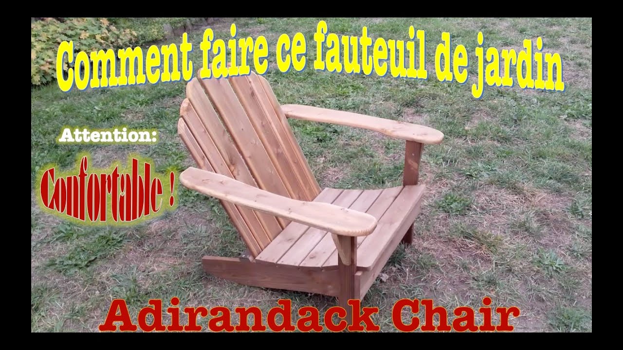 Comment faire un fauteuil de jardin très confortable
