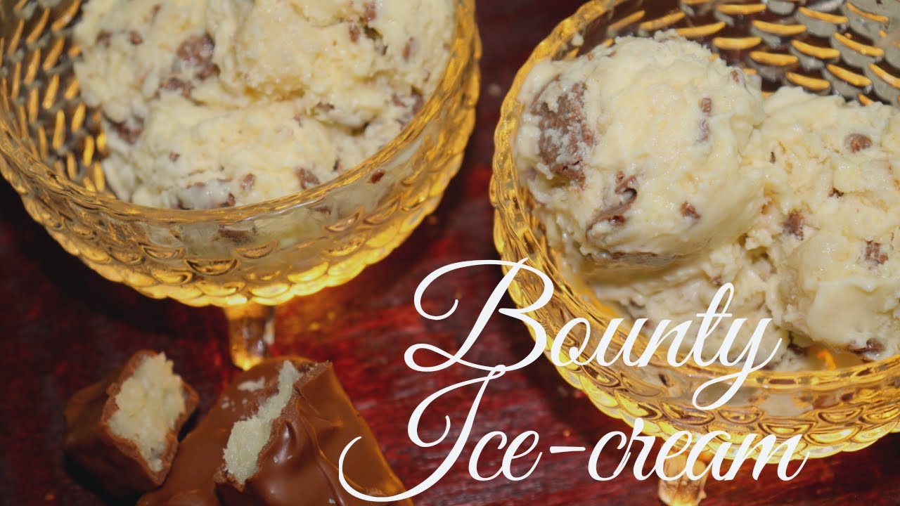 BOUNTY ICE CREAM // EASY ICE CREAM RECIPE //COCONUT CHOCOLATE ICE CREAM