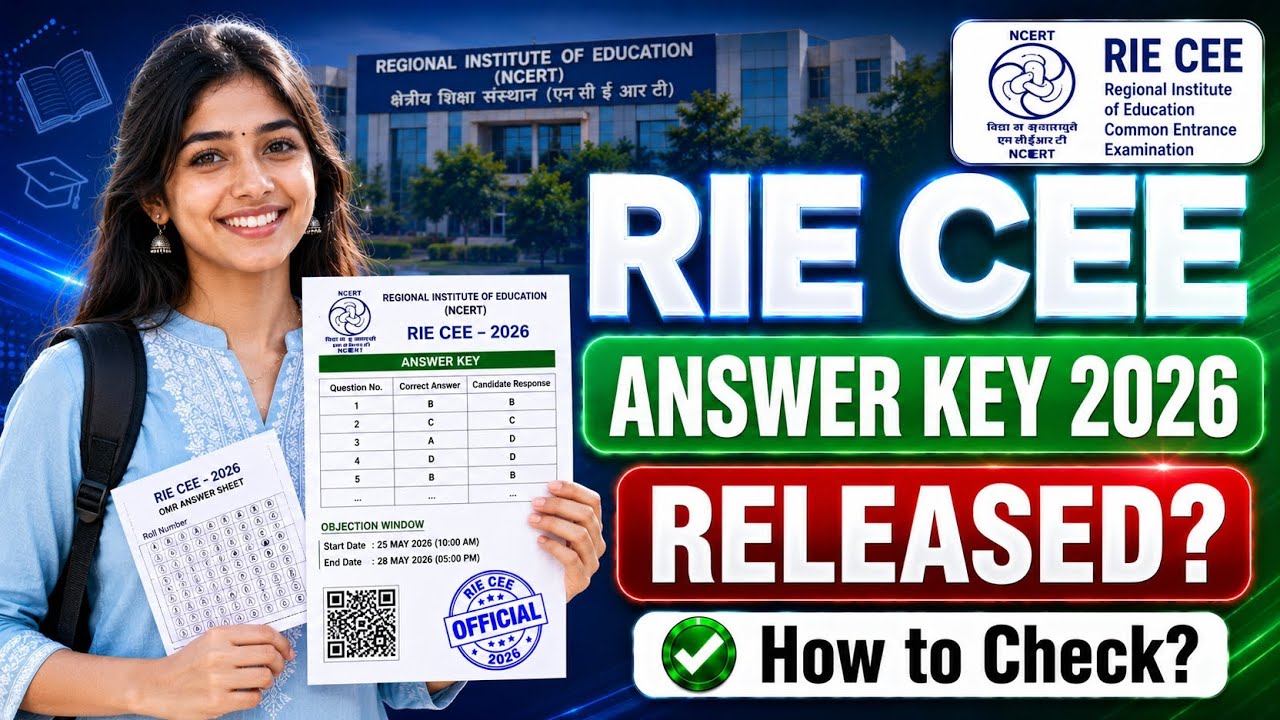rie cee answer key 2026 | ncert rie cee response sheet 2026