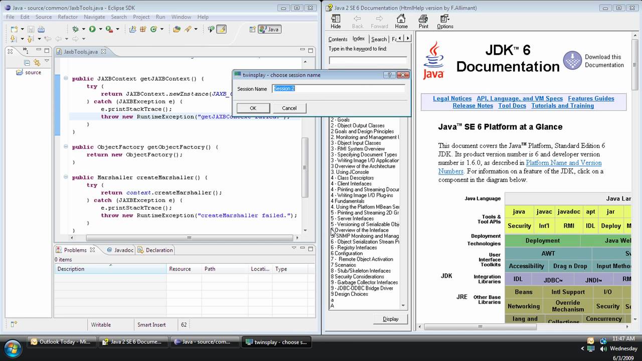 Window session management with twinsplay