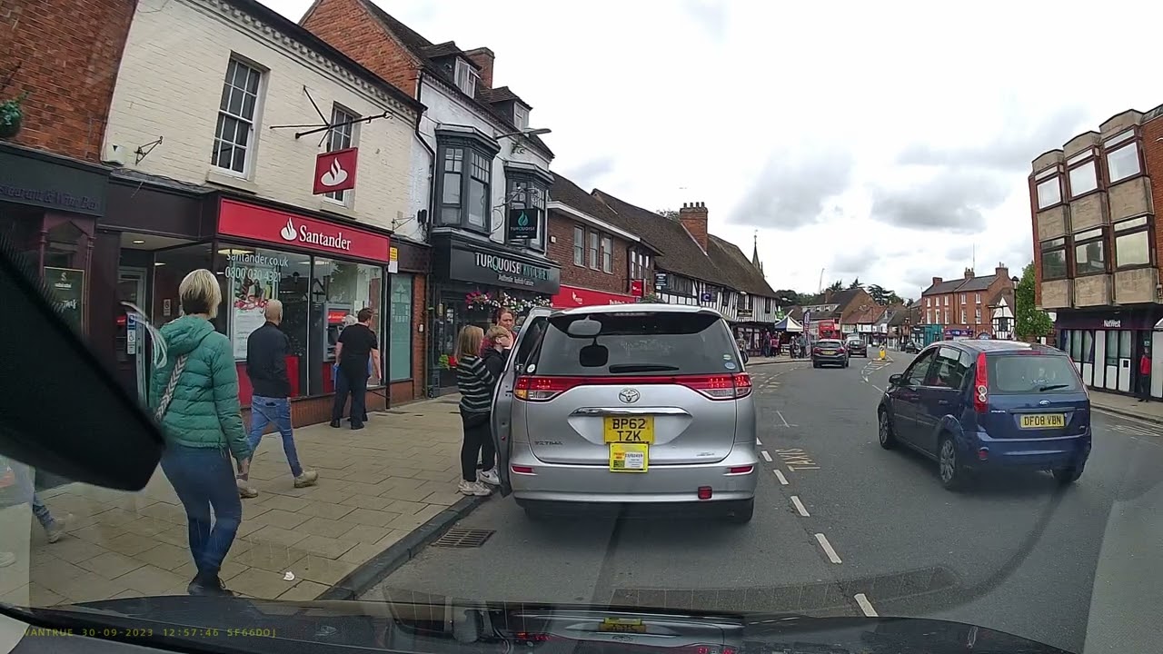 Solihull Licensed Taxi on Wood Street Taxi Rank in Stratford-upon-Avon