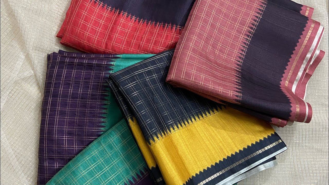 Gadwal tusser silk sarees #live #subscribe whatsapp 9392315097 #sareesale #hyderabad #partywear 
