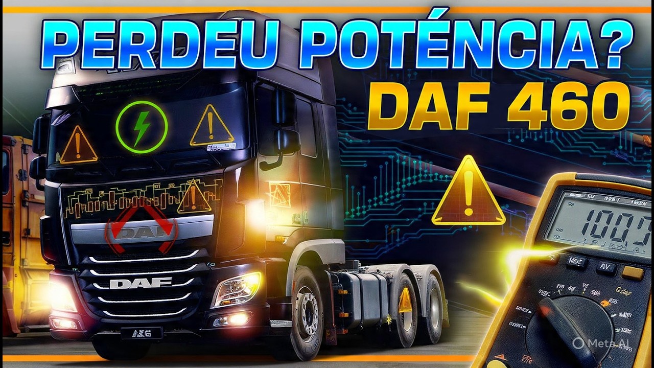 Potência do motor limitada Sistema de escape aviso - DAF XF 105.460
