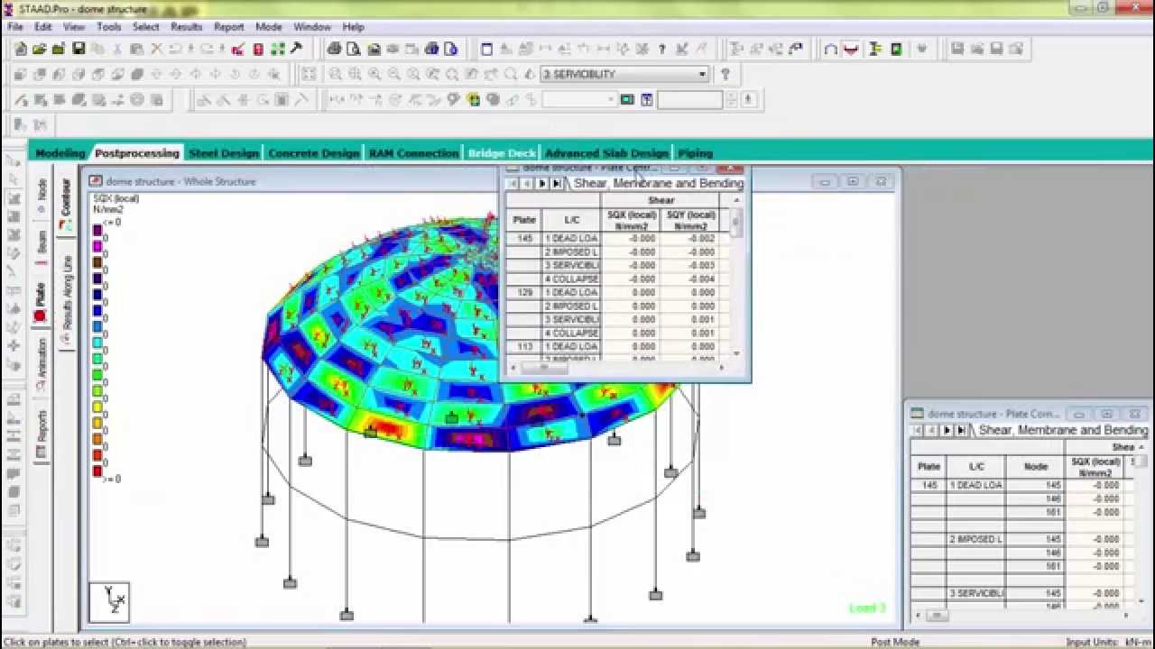Design & Analysis of Dome Structure by Staad pro V8i Software