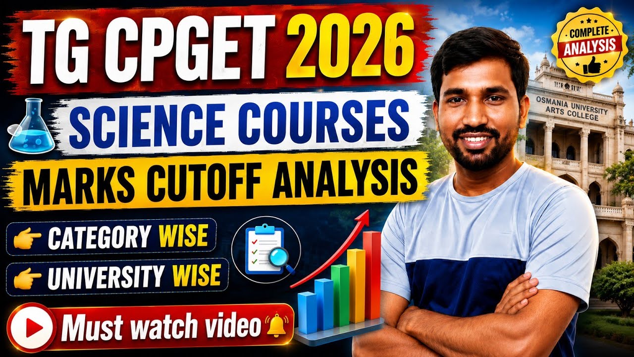 TGCPGET : Science courses CUT OFF 👆 Category wise, Universities wise 🔥 #pg #OUcampusseat #ku #campus