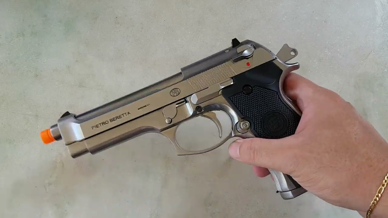 Airsoft - M92 Gen.2 WE Chrome GBB 6mm - E&G Comércio