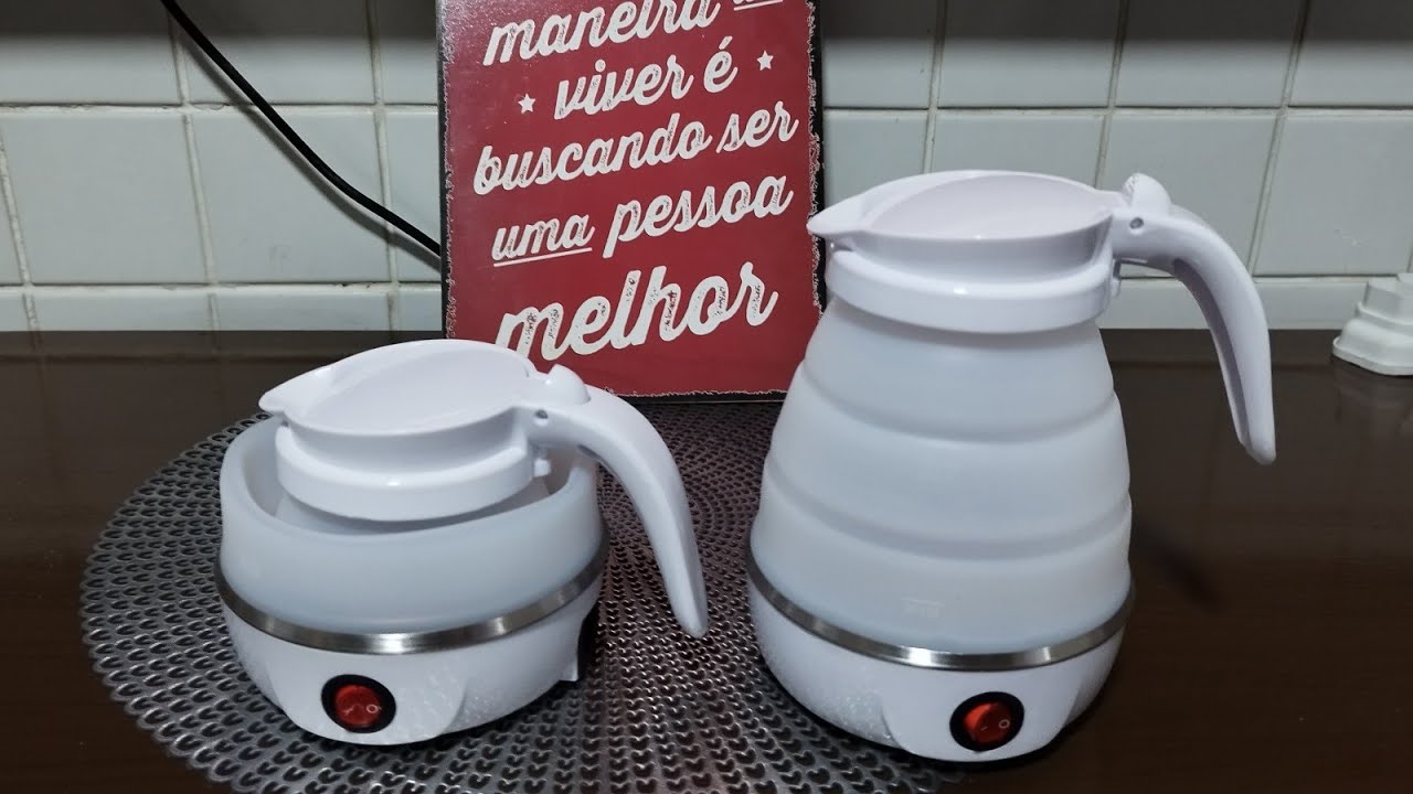 Mini Chaleira Elétrica Portátil Dobrável