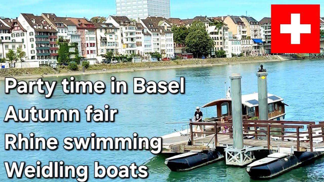 Rhine swimming, Weidling boats and autumn fair in Basel, Switzerland - Basel Part 2