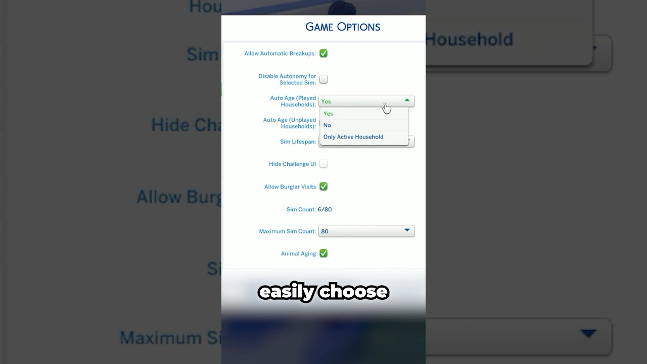 How To Turn Off Aging in The Sims 4