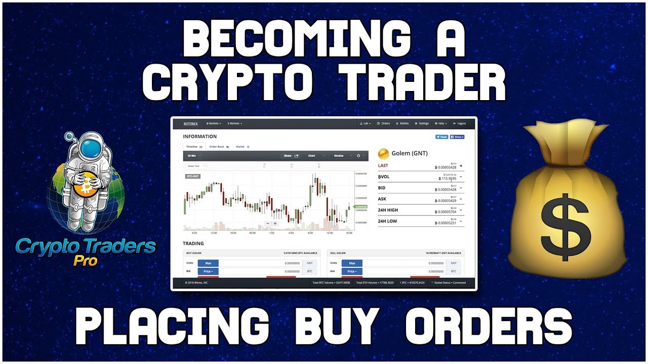 How To Become A Crypto Trader 2018 - Placing Buy Orders - Bittrex