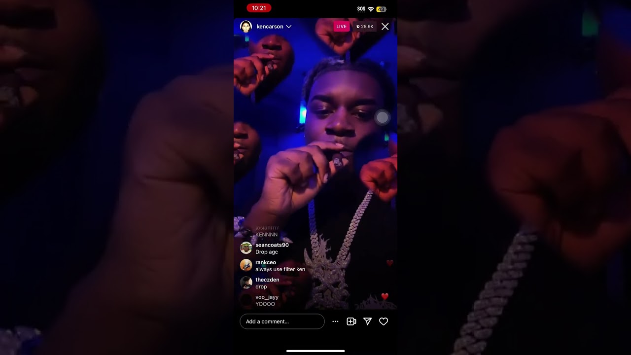 KEN CARSON IG LIVE 8/11/23 NEW SNIPPET.