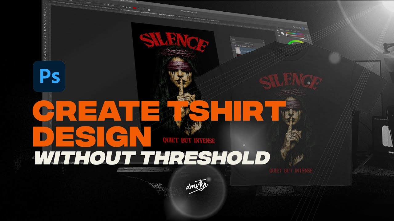 Create T-Shirt Designs without Threshold (EASY METHOD!) ⎮Tutorial Photoshop Indonesia