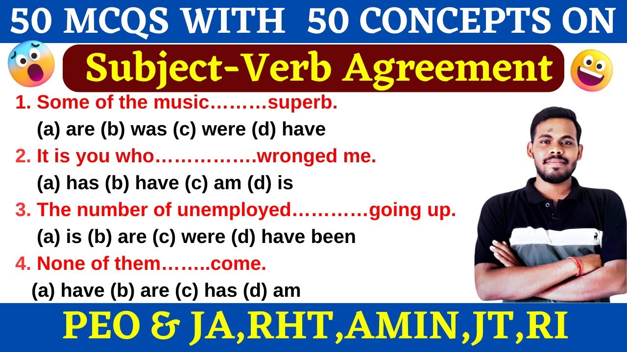 50 MCQs on subject-verb agreement in Odia| Practice Questions in English Grammar |RI, JT, ARI & AMIN