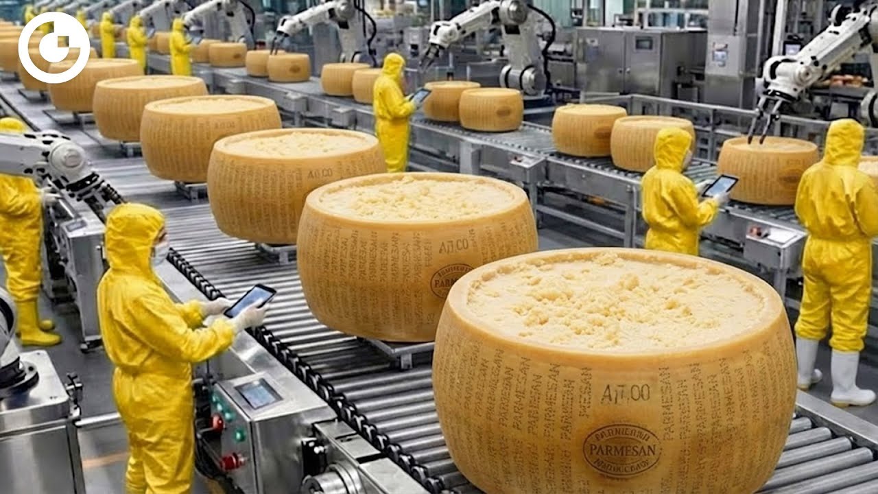 UNBELIEVABLE! Parmesan Cheese Production: How Million of Wheels Are Produced Every Day!