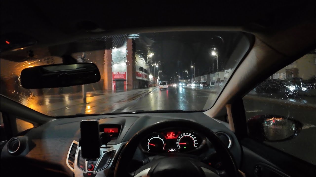 Rainy Night Drive Home | UK POV