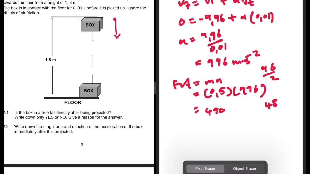 Vertical Projectile Motion Grade 12 Physics Test