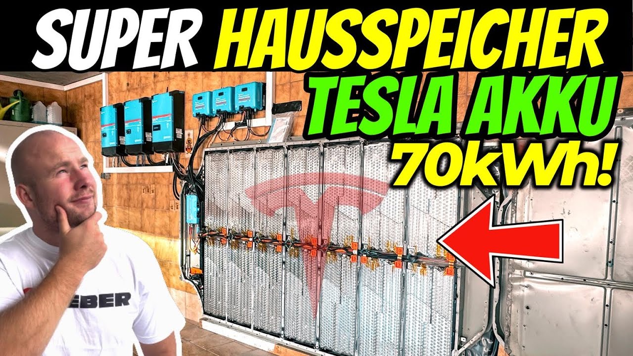 TESLA AKKU umgebaut als HAUSSPEICHER - 70kWh - DIE ZUKUNFT von eAUTO BATTERIEN | EFIEBER
