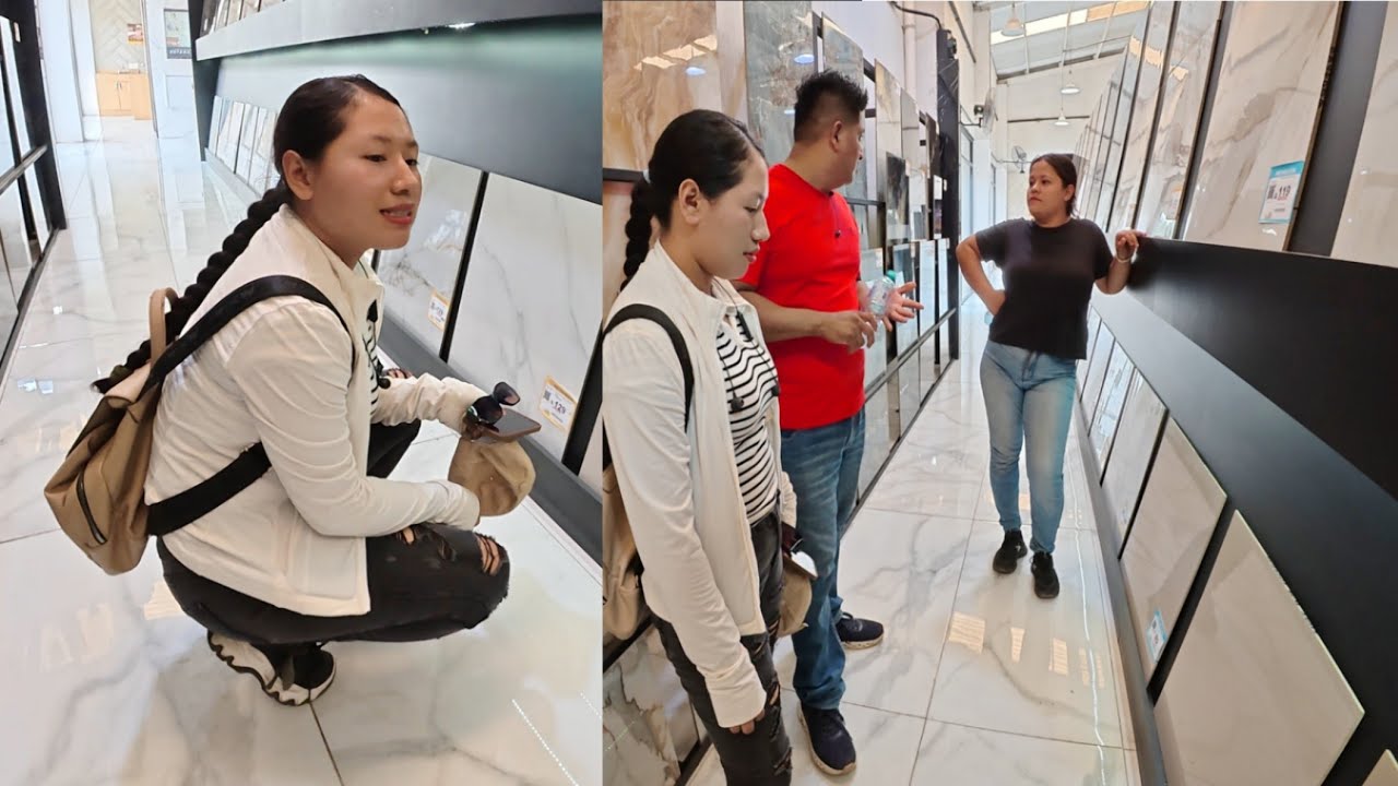 Faby fue a comprar el Piso, Para ponerle A su Casa, Mira cual escogió 
