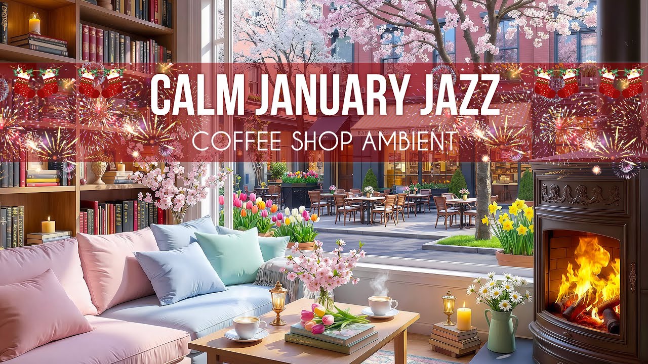 Spring Garden Cafe Jazz Soundscape 🌿☕ | Calm Music for Reading, Working and Rest