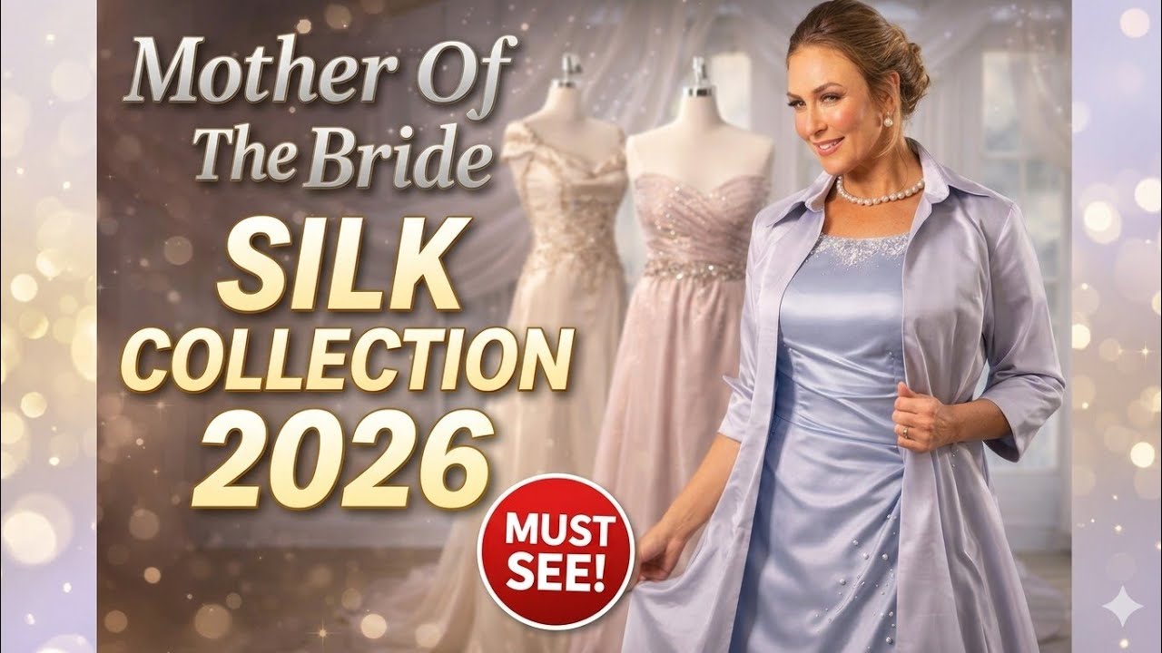 Elegant Mother of the Bride Silk Dresses 2026 | Summer Wedding Outfits with Coats |Summer Collection