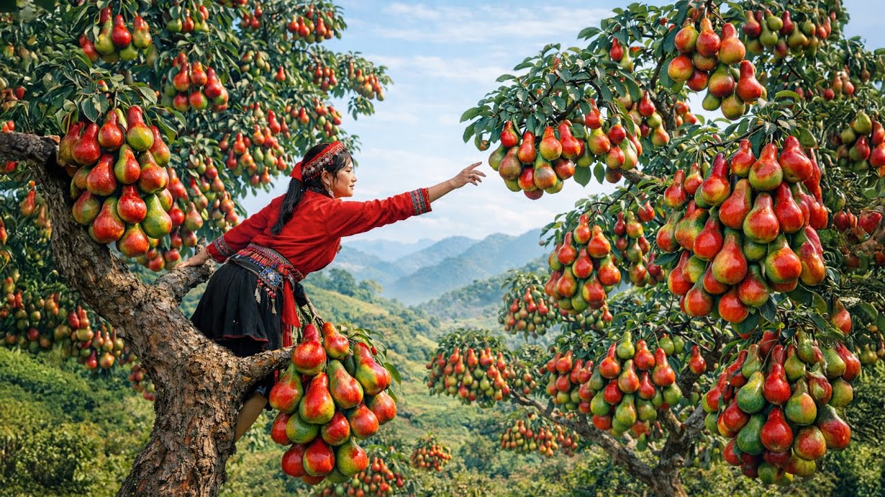 Harvesting 777+ America Hybrid Pears on High for Sale | You Won't Believe This Harvest | HURRY UP