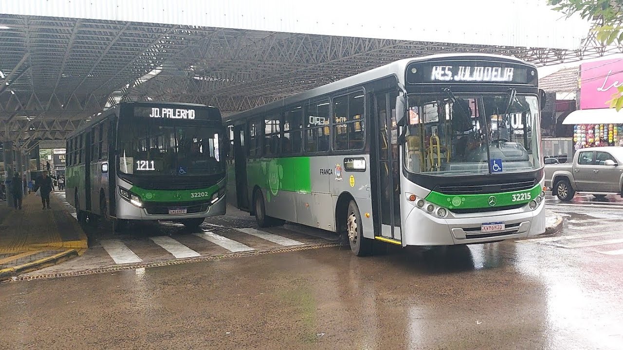 Movimentação de ônibus no terminal de franca 