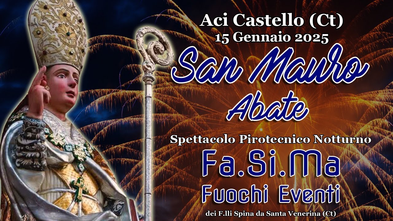 ACI CASTELLO (Ct) - San MAURO Abate 2025 - FA.SI.MA (Night Show)