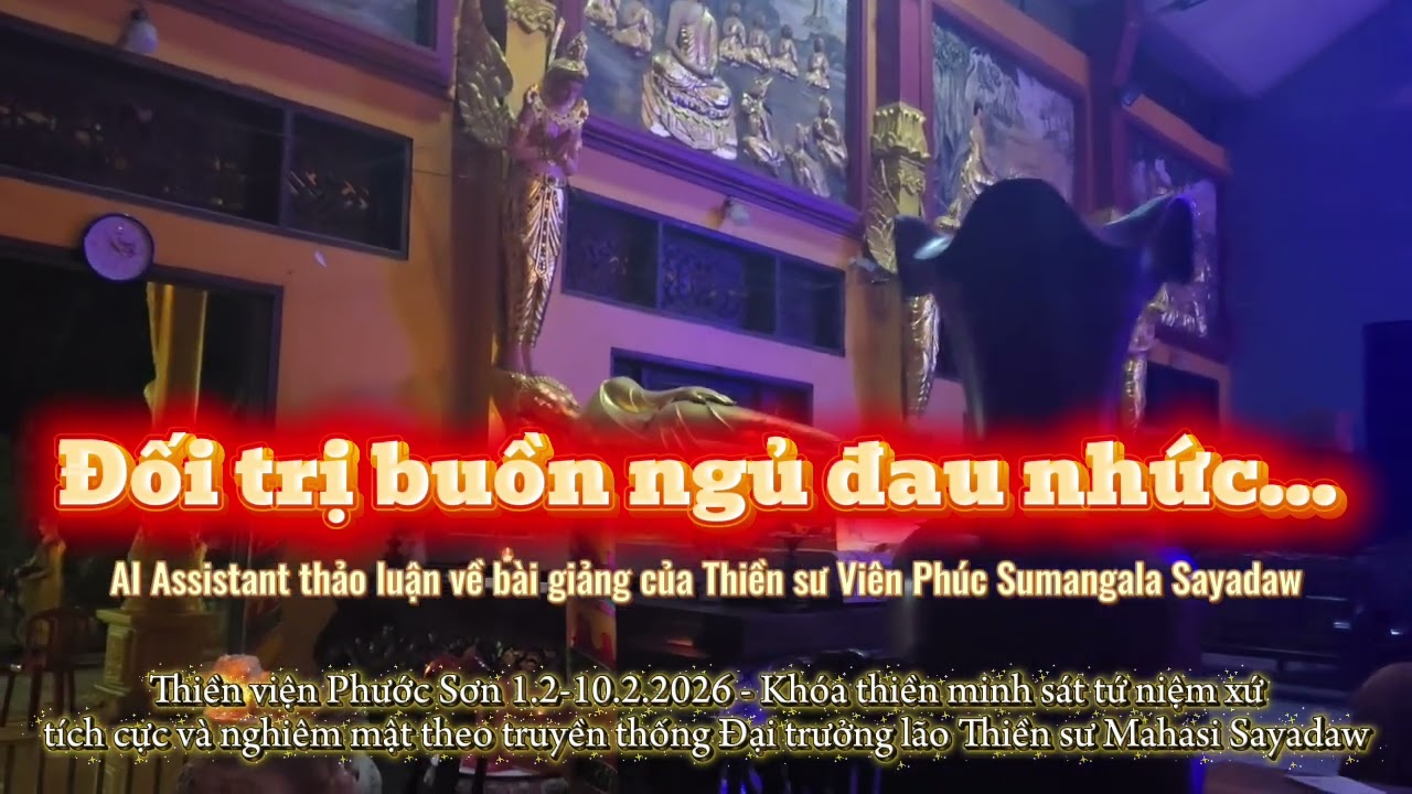 Đối trị dã dượi buồn ngủ và đau nhức trong minh sát tu tập… 