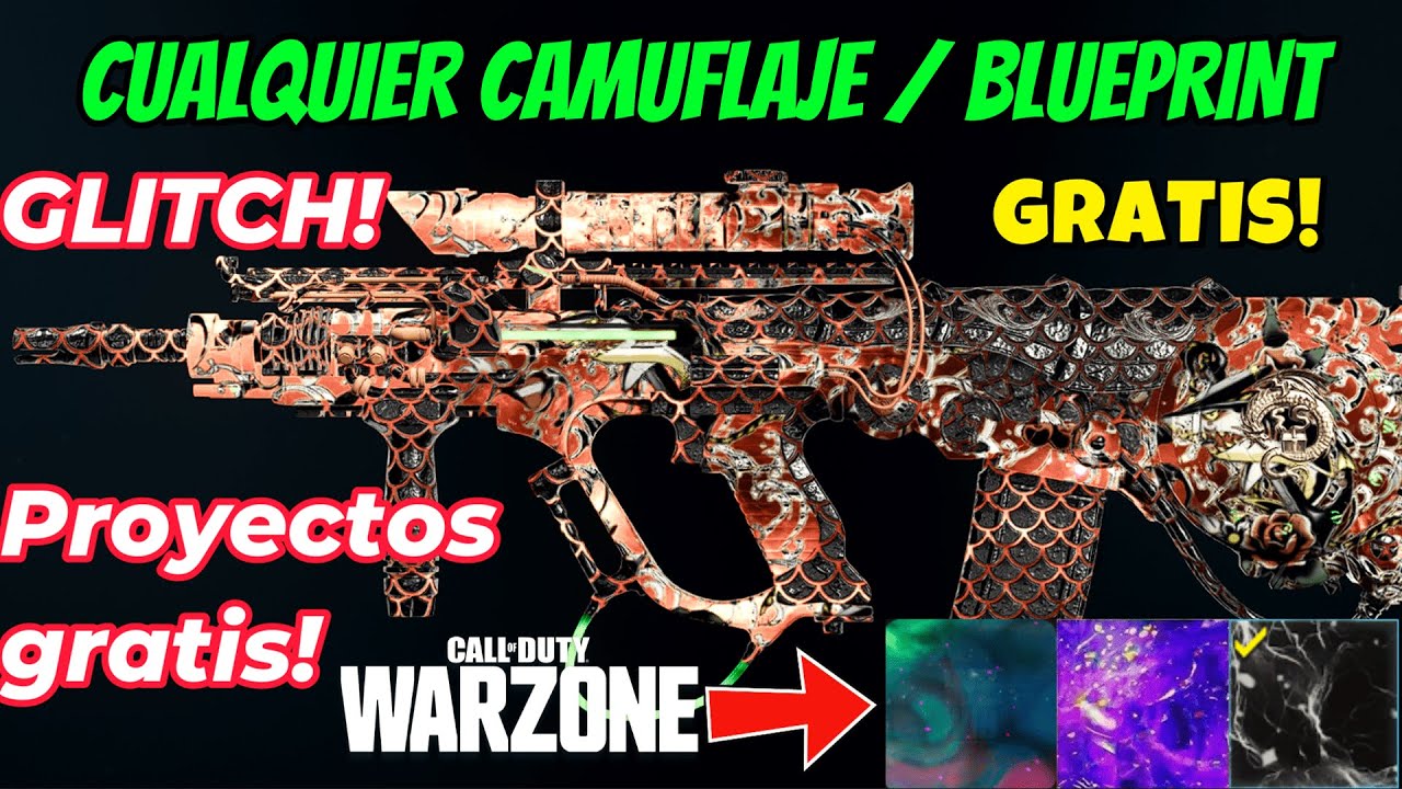 WARZONE NUEVO ¡GLITCH DESBLOQUEA CUALQUIER CAMUFLAJE/BLUEPRINT  T5 WARZONE Y BO6! HAZLO YA!