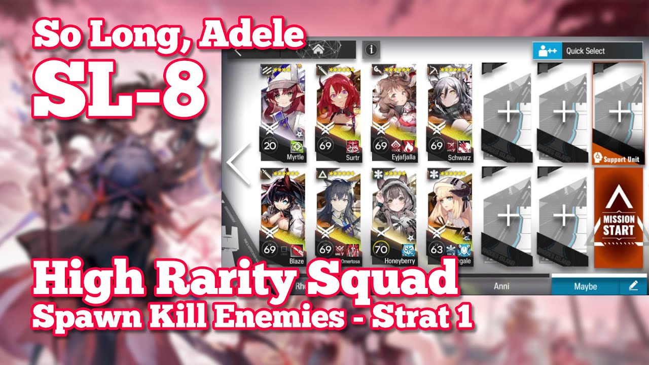 [Arknights] SL-8 | Strat 1 - High Rarity Semi-Spawn & Stable Clear